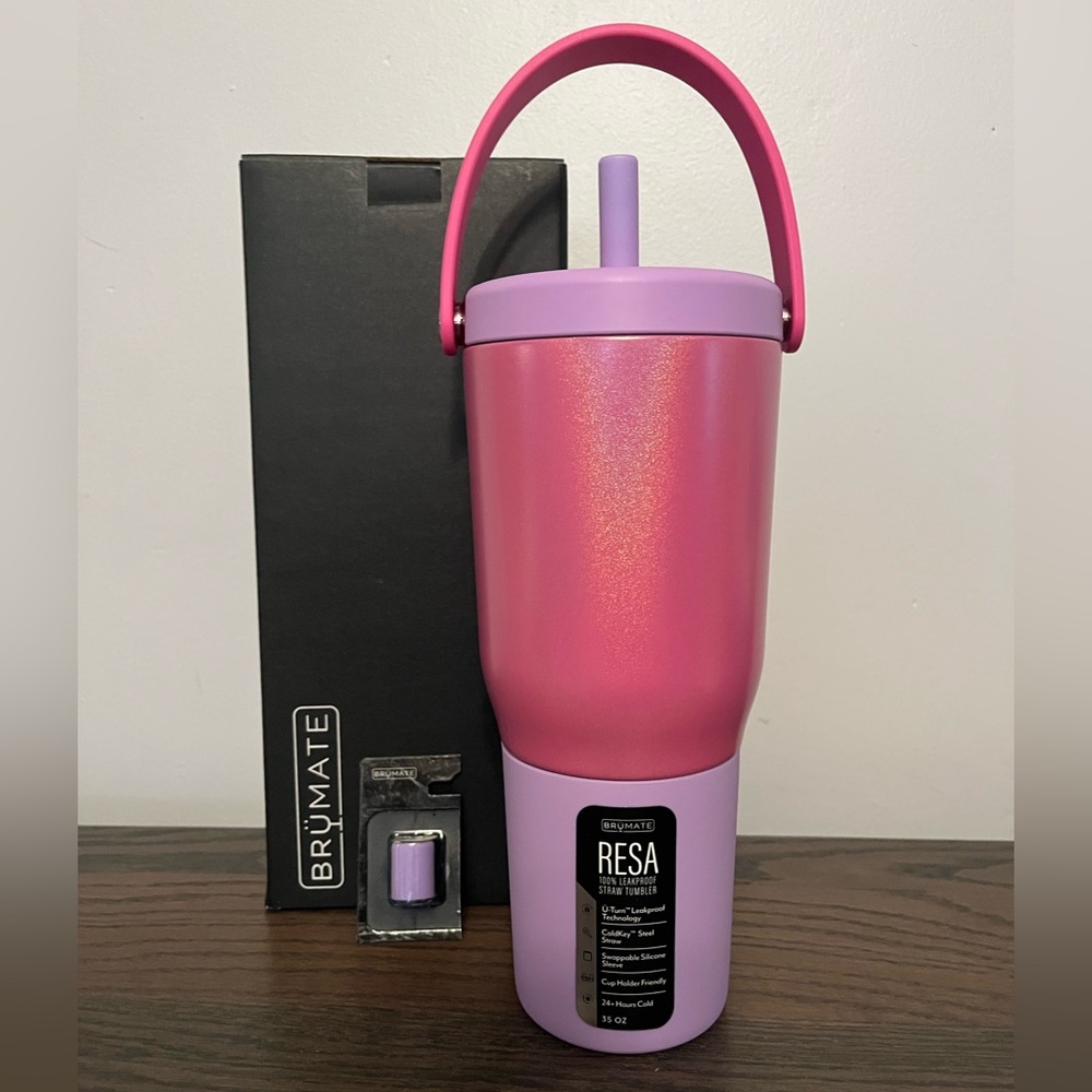 NEW Brumate 35oz Cotton Candy Resa Tumbler w/ 1 straw cover